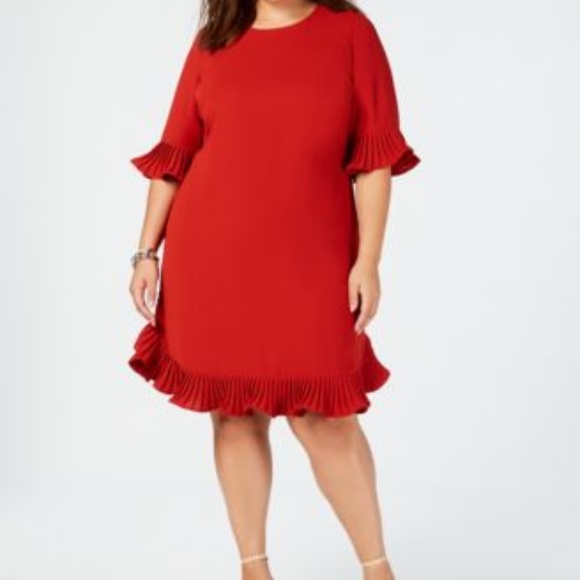 Alfani Dresses & Skirts - NWT Alfani Plus Size Pleated Flounce Dress